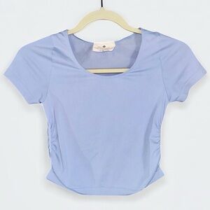 Workout Tops for Women Scoop Neck Crop Top Gym Tee Small  Baby Tee Yoga Gymwear